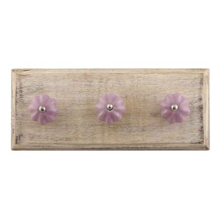 Lavender Medium Ceramic Melon Wooden Hook